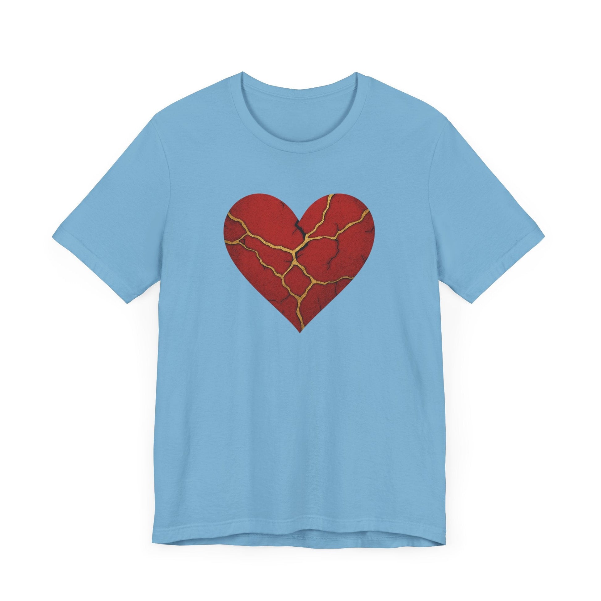 Kintsugi Heart Tee | Unisex Jersey Short Sleeve Shirt, Self - Care Apparel, Emotional Healing Fashion, Casual