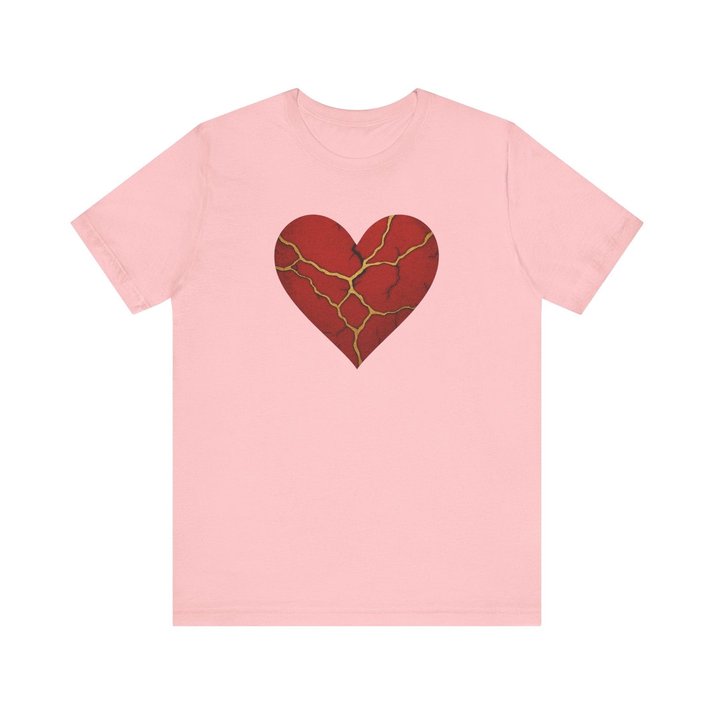 Kintsugi Heart Tee | Unisex Jersey Short Sleeve Shirt, Self - Care Apparel, Emotional Healing Fashion, Casual