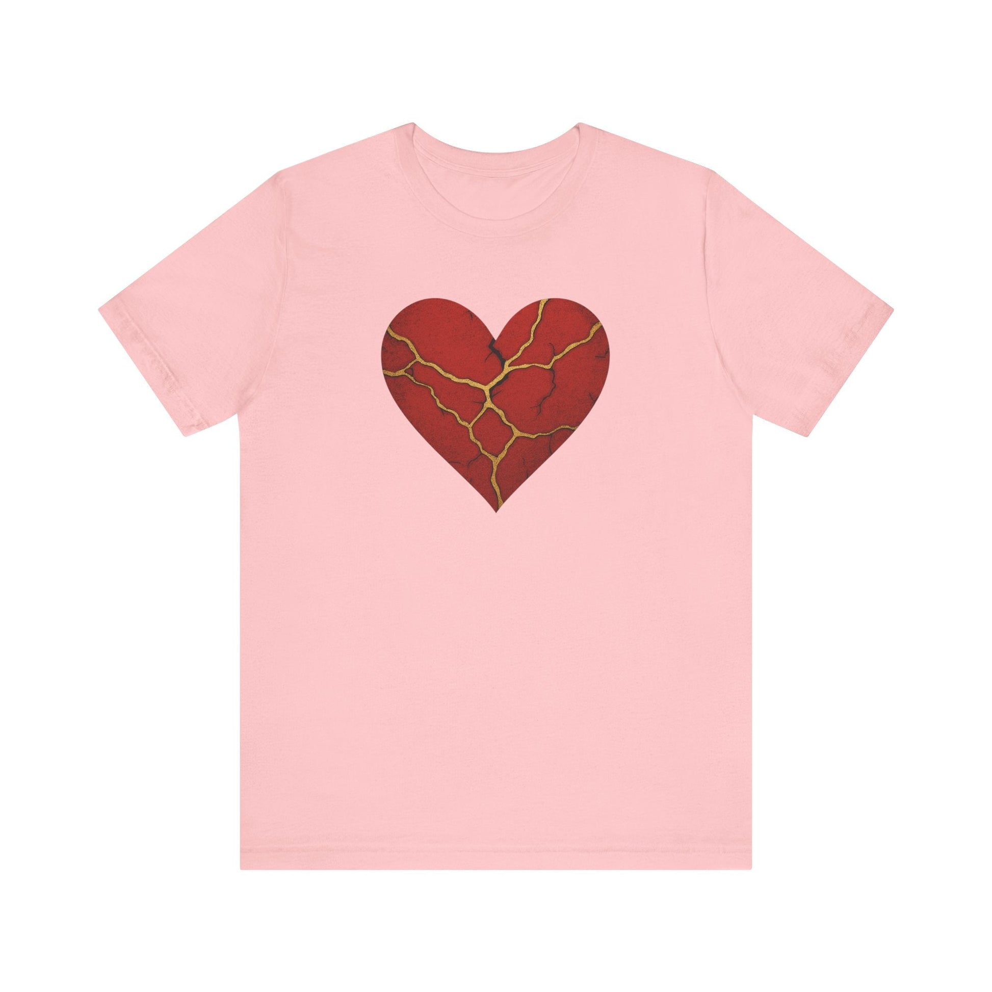 Kintsugi Heart Tee | Unisex Jersey Short Sleeve Shirt, Self - Care Apparel, Emotional Healing Fashion, Casual