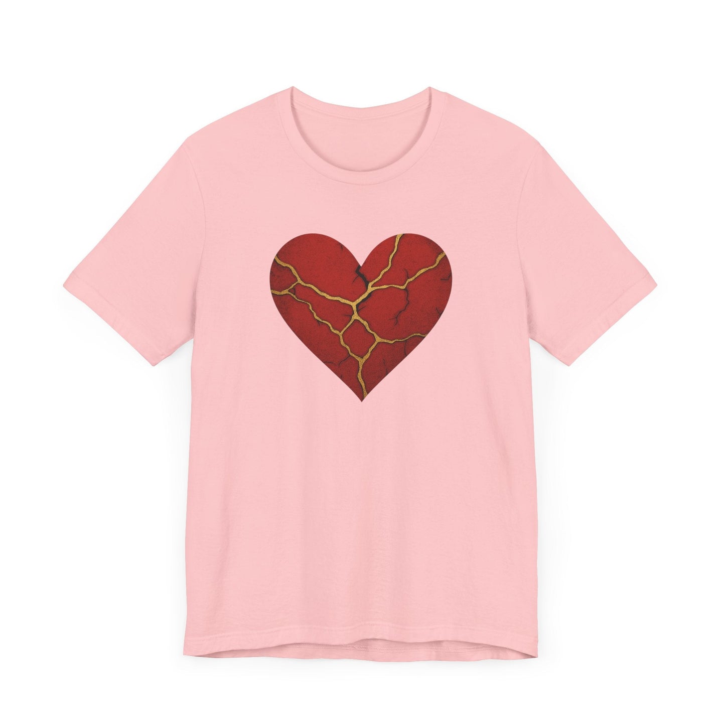 Kintsugi Heart Tee | Unisex Jersey Short Sleeve Shirt, Self - Care Apparel, Emotional Healing Fashion, Casual