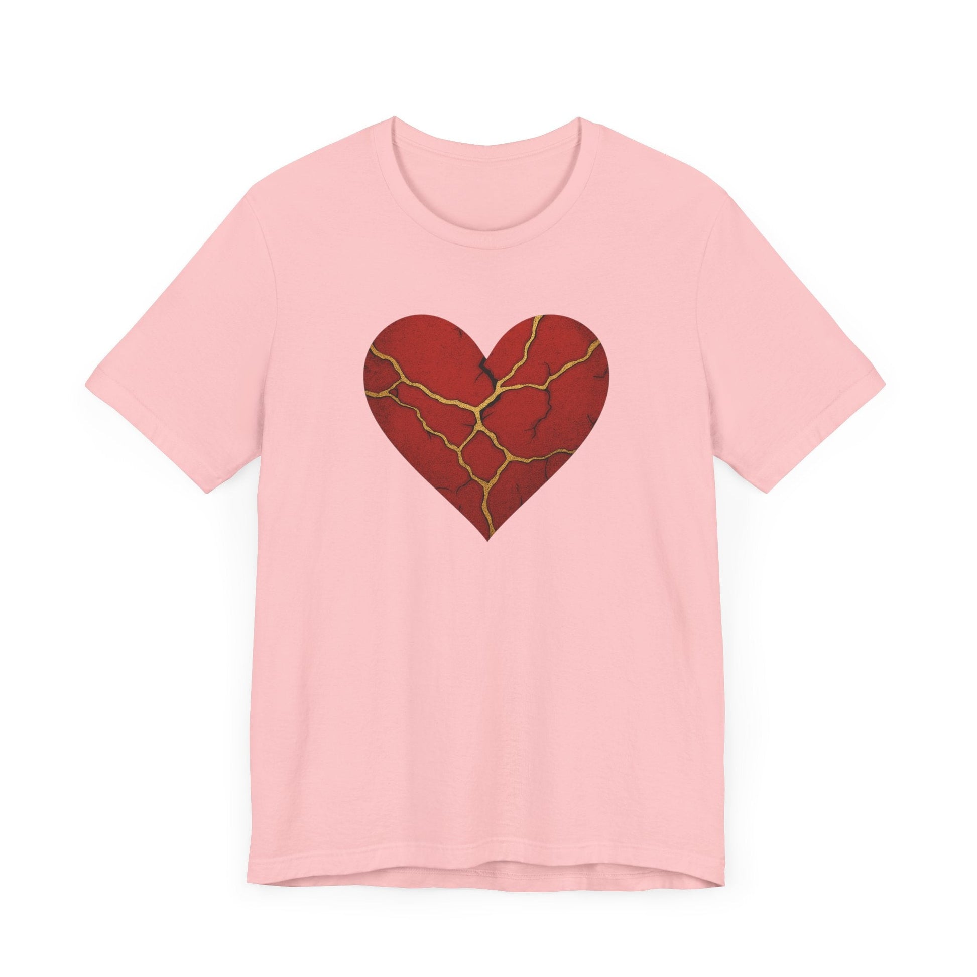 Kintsugi Heart Tee | Unisex Jersey Short Sleeve Shirt, Self - Care Apparel, Emotional Healing Fashion, Casual