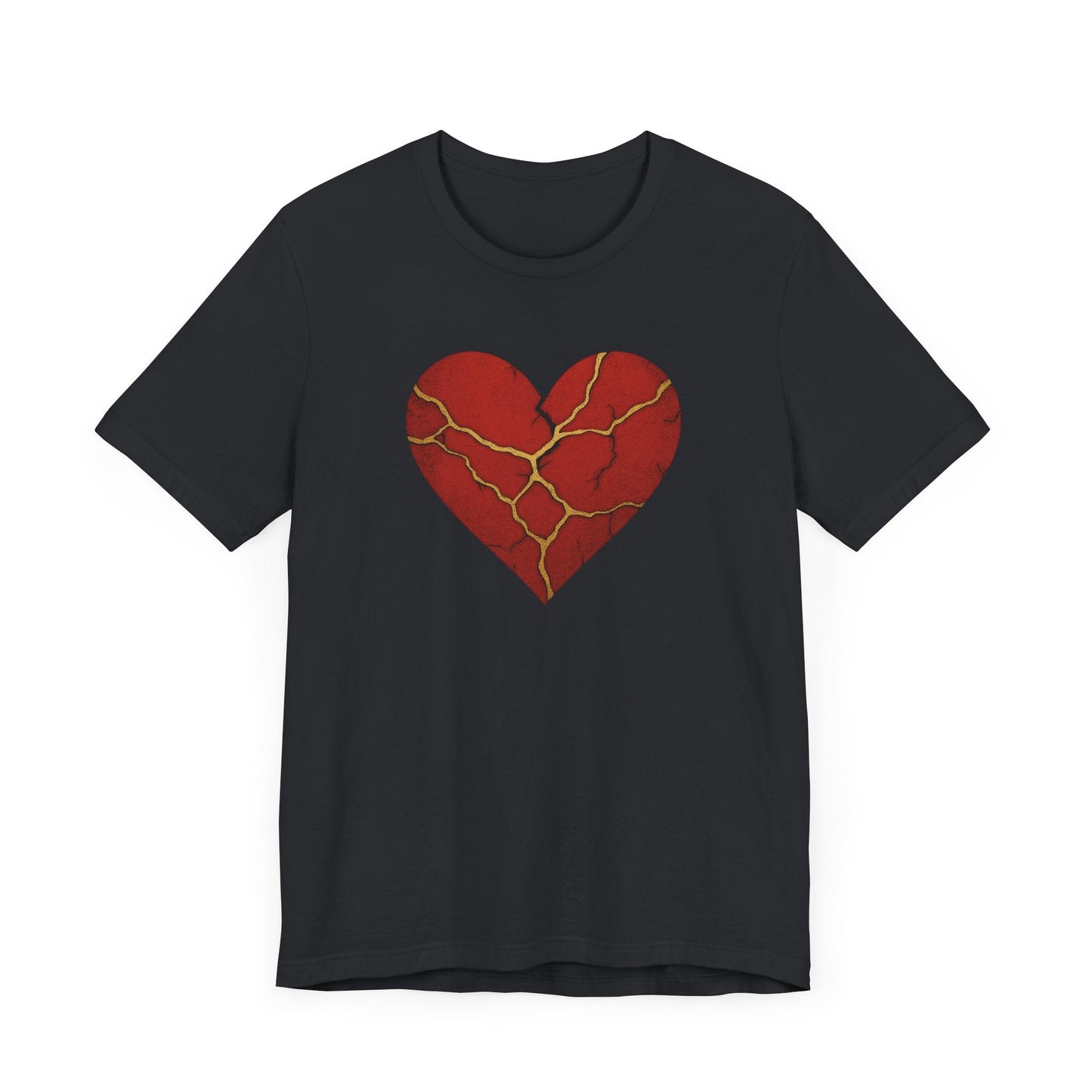Kintsugi Heart Tee | Unisex Jersey Short Sleeve Shirt, Self - Care Apparel, Emotional Healing Fashion, Casual