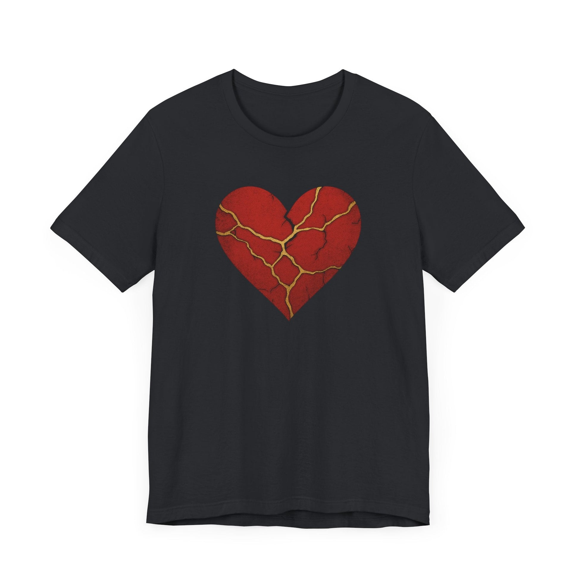 Kintsugi Heart Tee | Unisex Jersey Short Sleeve Shirt, Self - Care Apparel, Emotional Healing Fashion, Casual