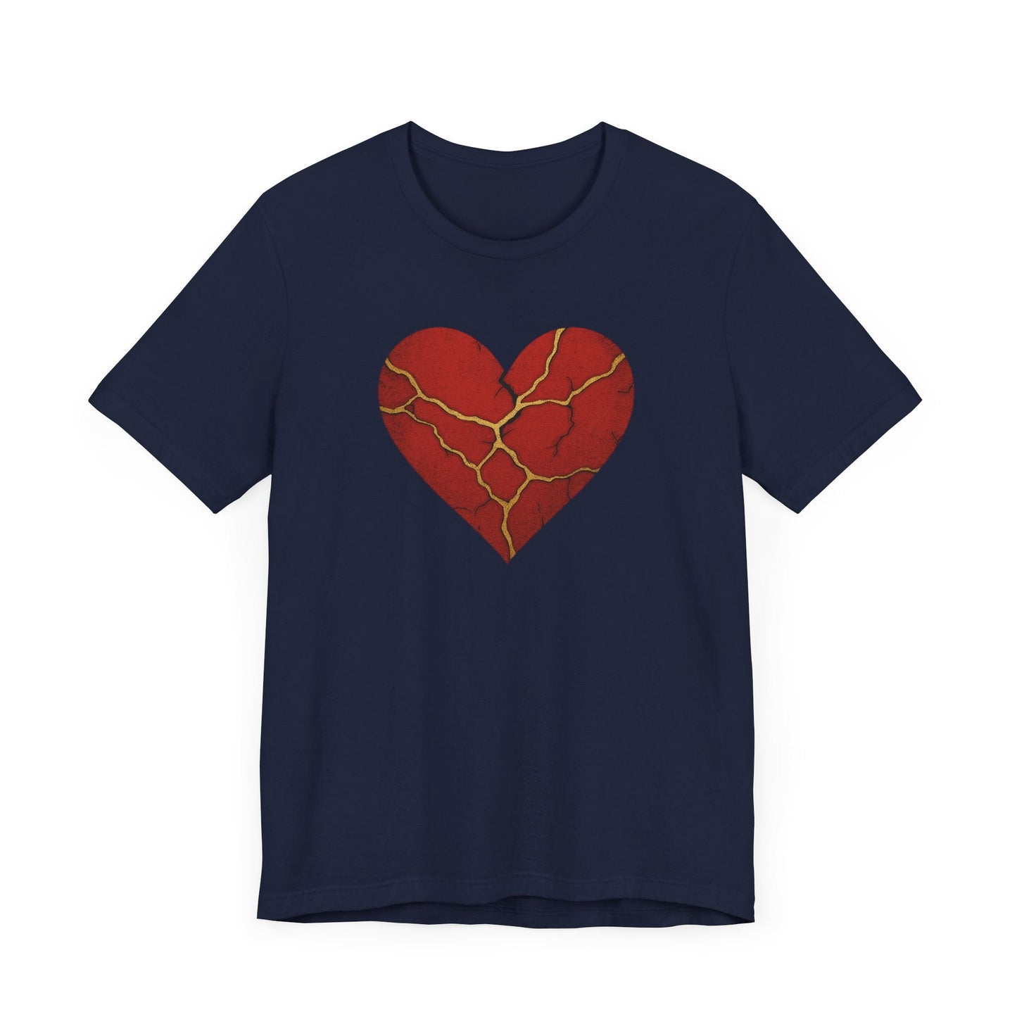 Kintsugi Heart Tee | Unisex Jersey Short Sleeve Shirt, Self - Care Apparel, Emotional Healing Fashion, Casual