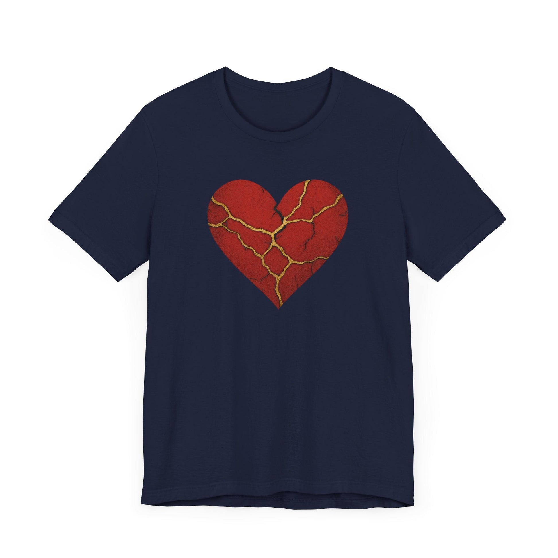 Kintsugi Heart Tee | Unisex Jersey Short Sleeve Shirt, Self - Care Apparel, Emotional Healing Fashion, Casual