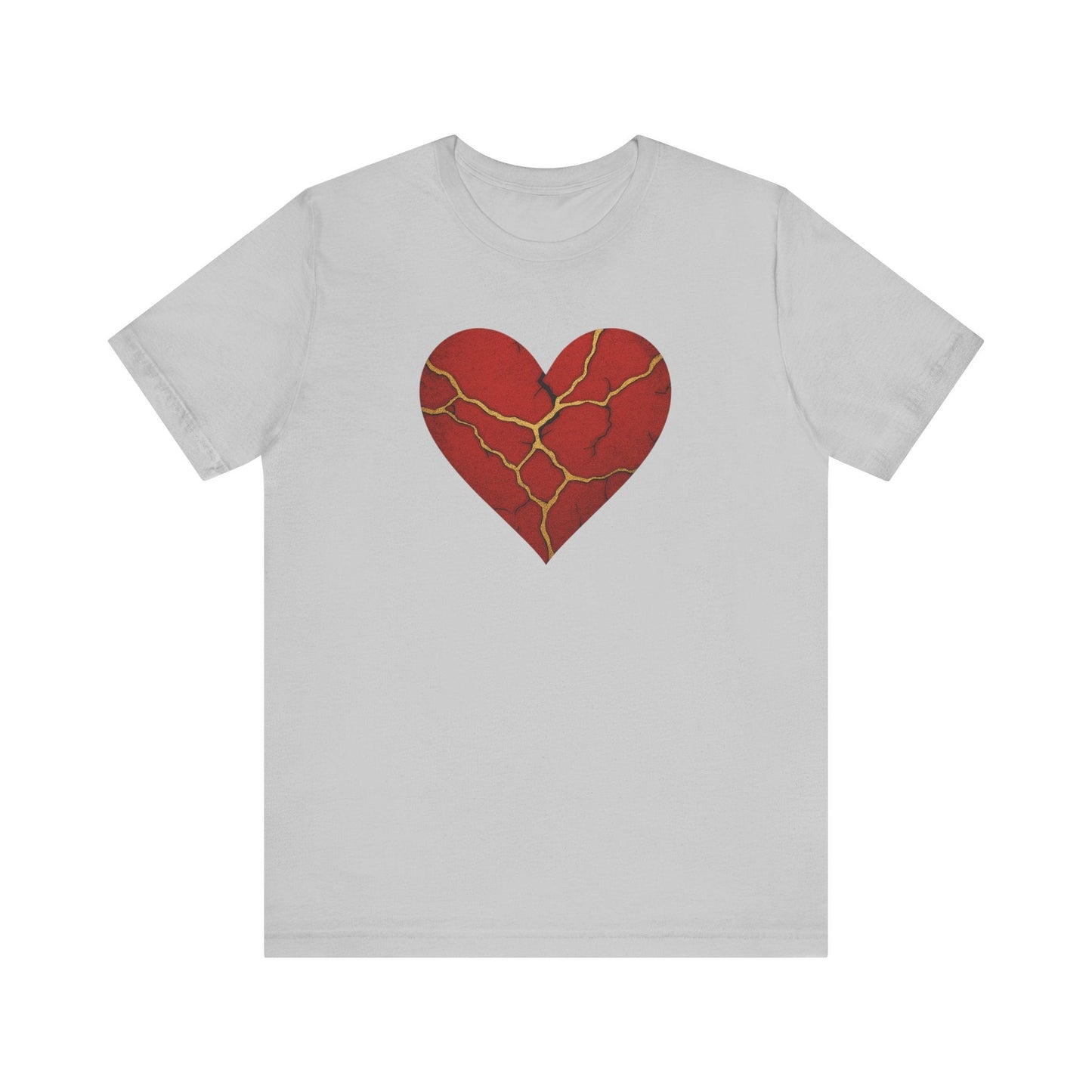 Kintsugi Heart Tee | Unisex Jersey Short Sleeve Shirt, Self - Care Apparel, Emotional Healing Fashion, Casual