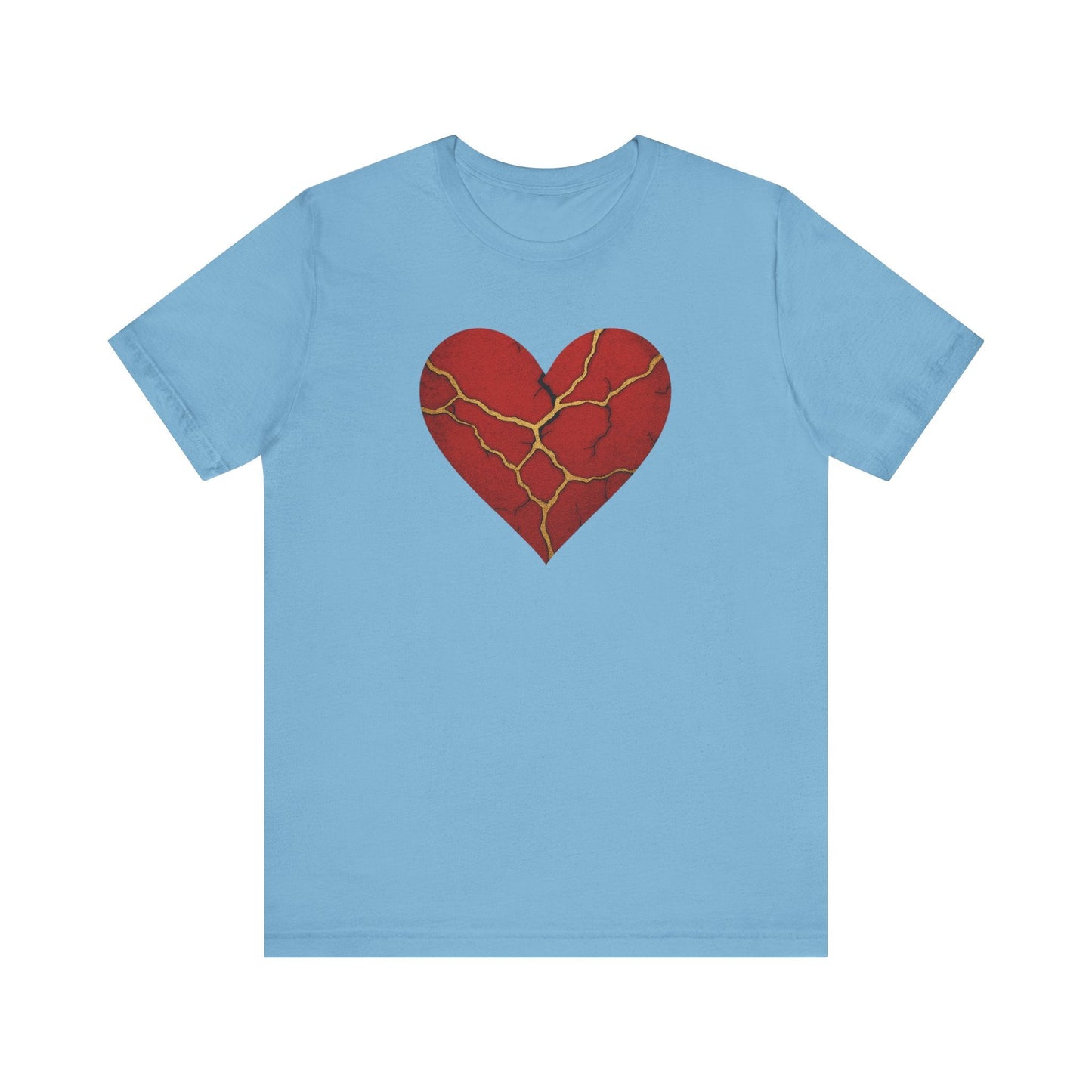 Kintsugi Heart Tee | Unisex Jersey Short Sleeve Shirt, Self - Care Apparel, Emotional Healing Fashion, Casual