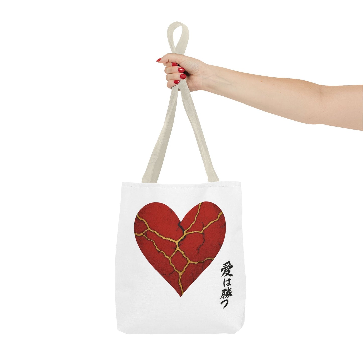 Kintsugi Heart Tote Bag - Stylish Carryall for Love Enthusiasts, Perfect for Gifts, ShoppingBagsBags