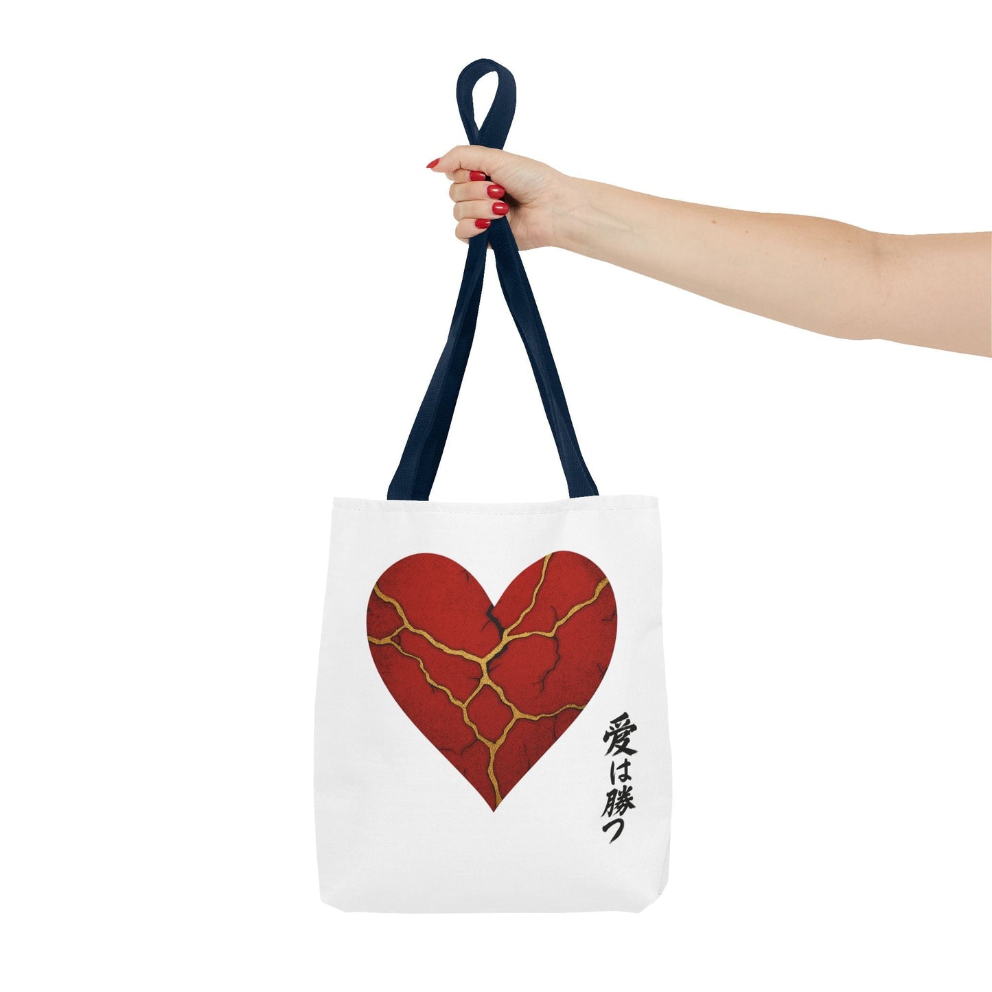 Kintsugi Heart Tote Bag - Stylish Carryall for Love Enthusiasts, Perfect for Gifts, ShoppingBagsBags