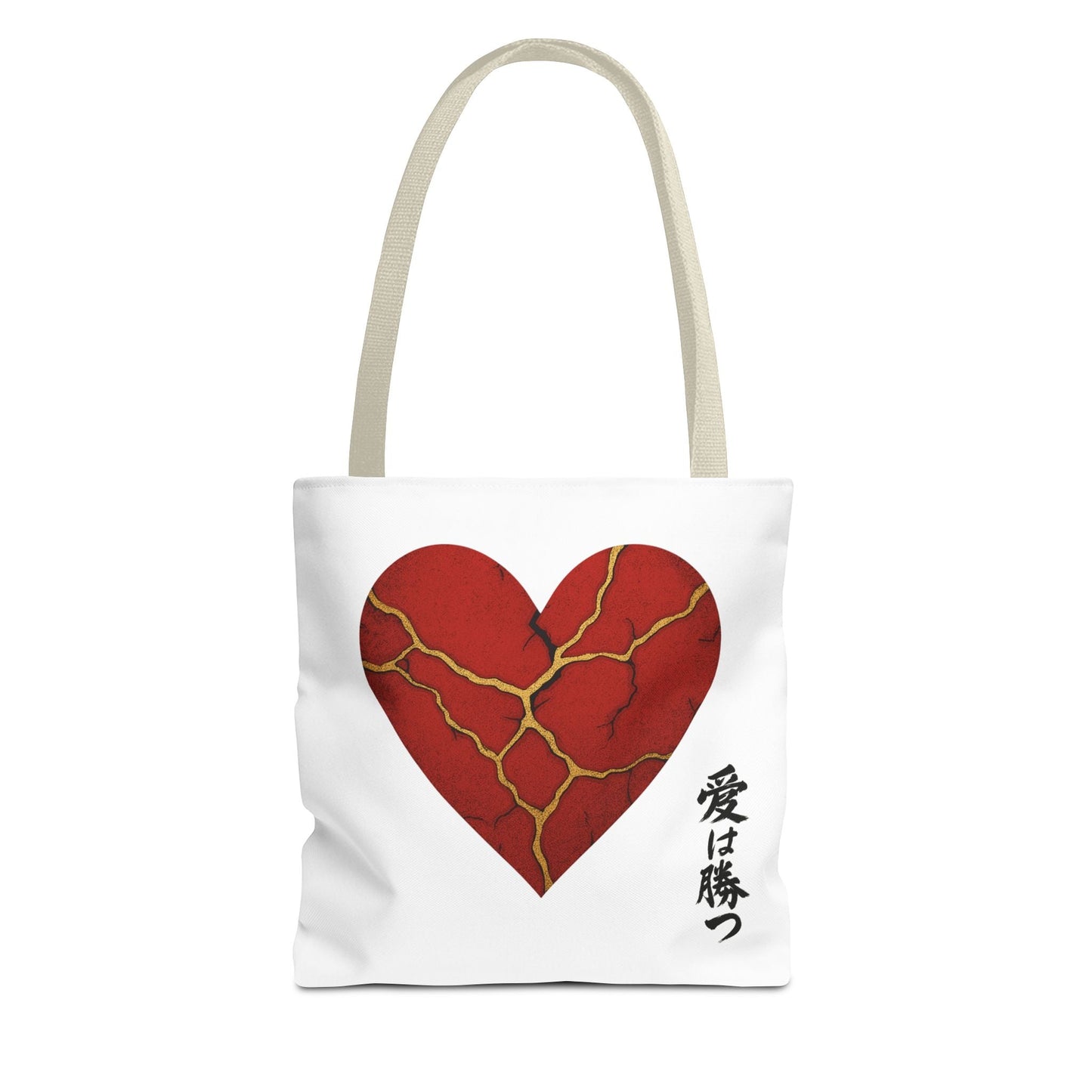 Kintsugi Heart Tote Bag - Stylish Carryall for Love Enthusiasts, Perfect for Gifts, ShoppingBagsBags