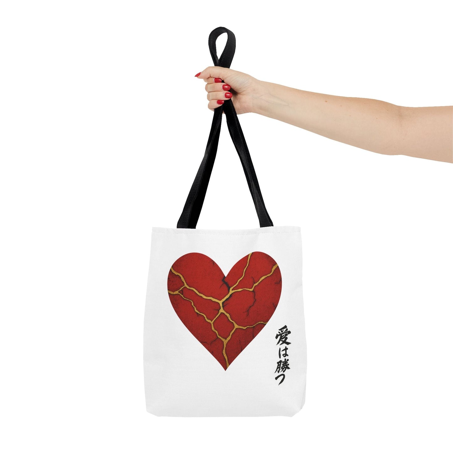 Kintsugi Heart Tote Bag - Stylish Carryall for Love Enthusiasts, Perfect for Gifts, ShoppingBagsBags