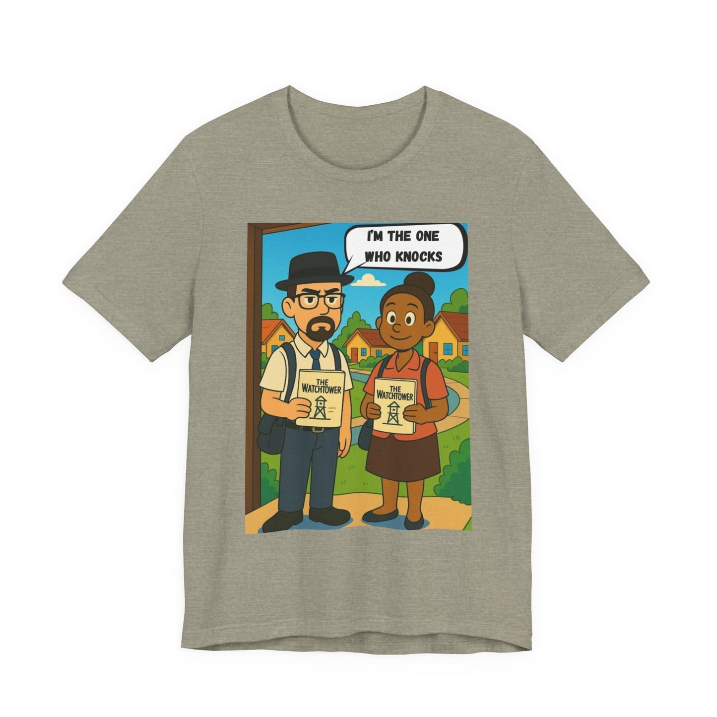 Breaking Bad Parody Tee | Satirical Jehovah’s Witness Mashup Shirt | Unisex Dark Humor Shirt