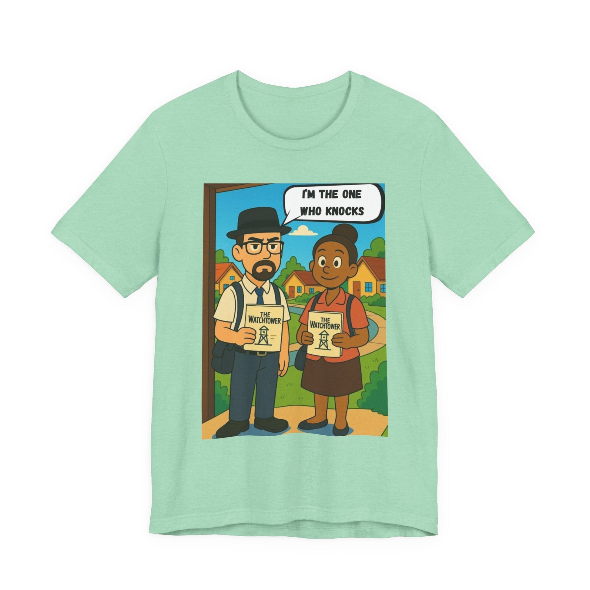 Breaking Bad Parody Tee | Satirical Jehovah’s Witness Mashup Shirt | Unisex Dark Humor Shirt