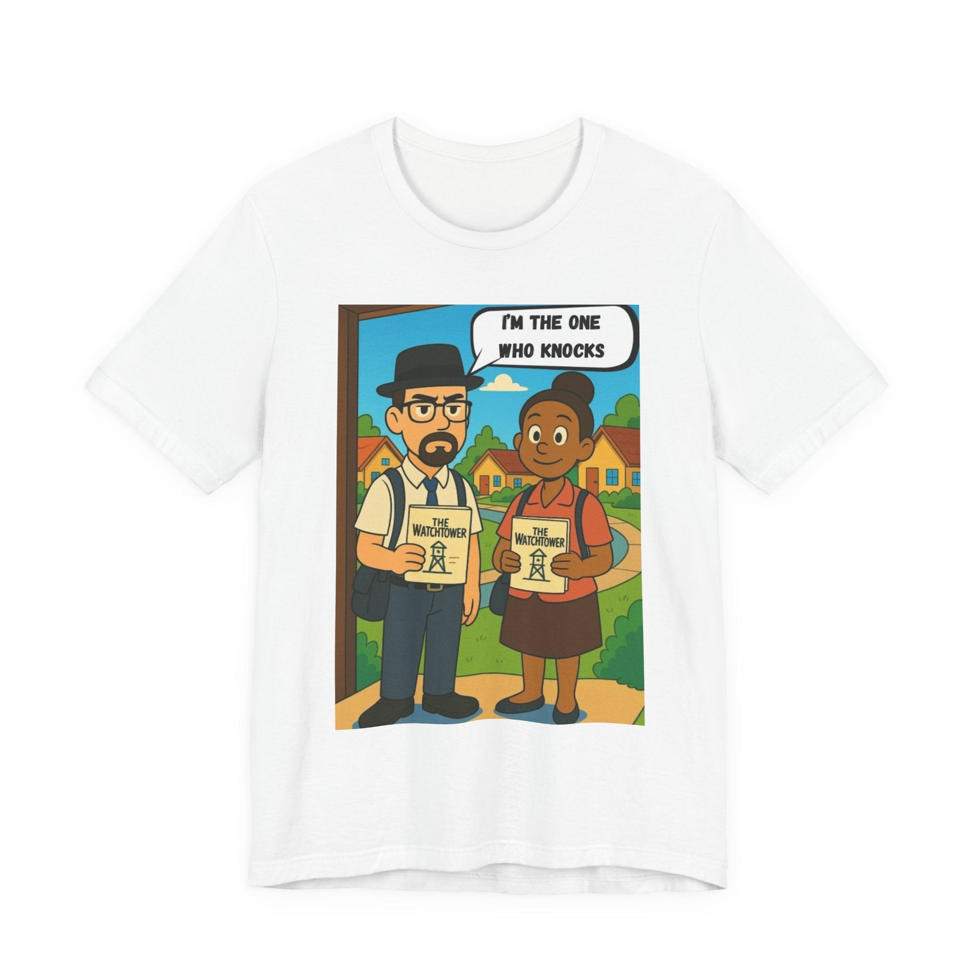 Breaking Bad Parody Tee | Satirical Jehovah’s Witness Mashup Shirt | Unisex Dark Humor Shirt