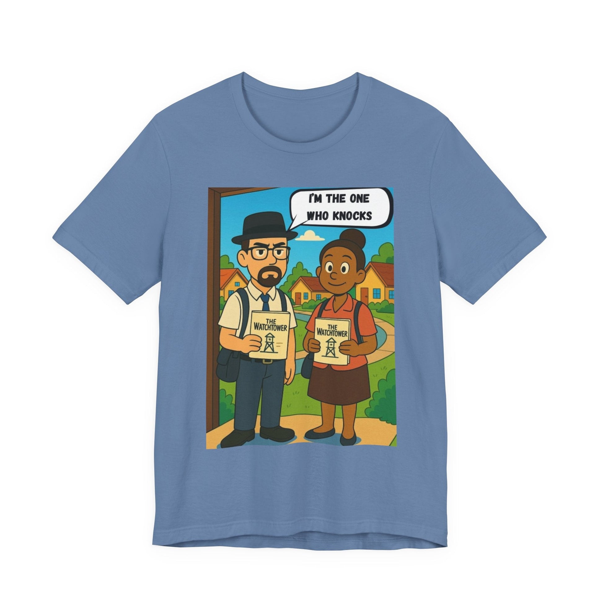 Breaking Bad Parody Tee | Satirical Jehovah’s Witness Mashup Shirt | Unisex Dark Humor Shirt