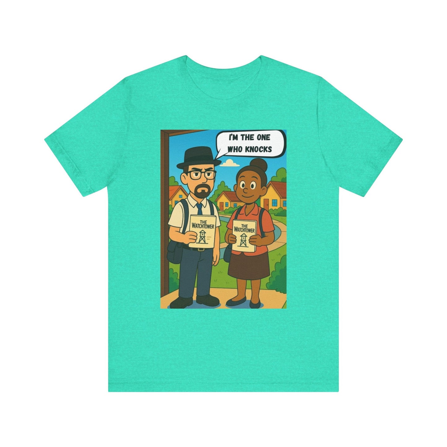 Breaking Bad Parody Tee | Satirical Jehovah’s Witness Mashup Shirt | Unisex Dark Humor Shirt