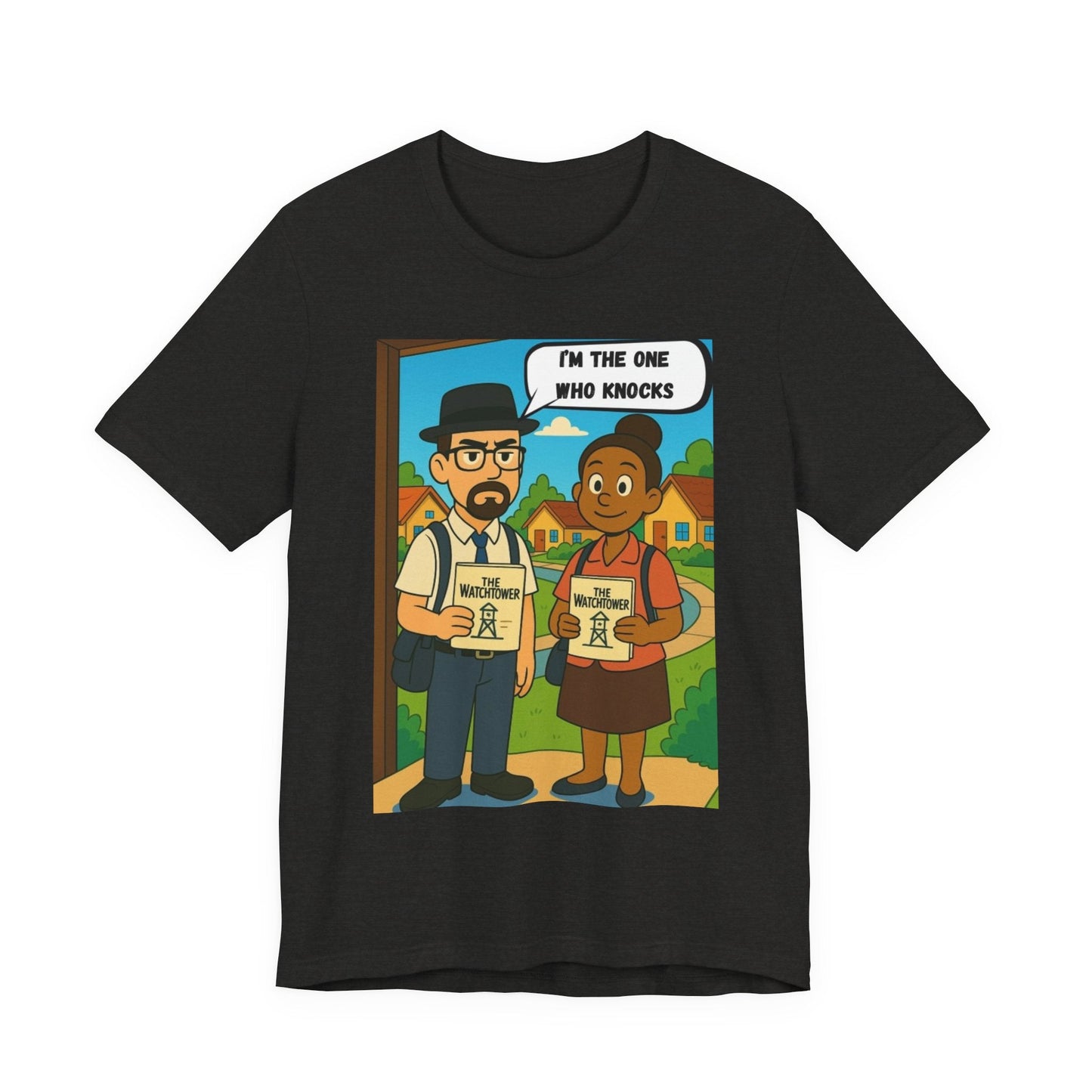 Breaking Bad Parody Tee | Satirical Jehovah’s Witness Mashup Shirt | Unisex Dark Humor Shirt
