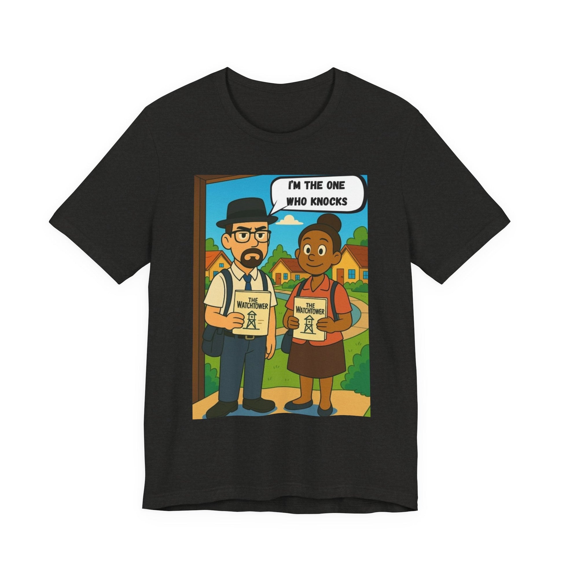 Breaking Bad Parody Tee | Satirical Jehovah’s Witness Mashup Shirt | Unisex Dark Humor Shirt