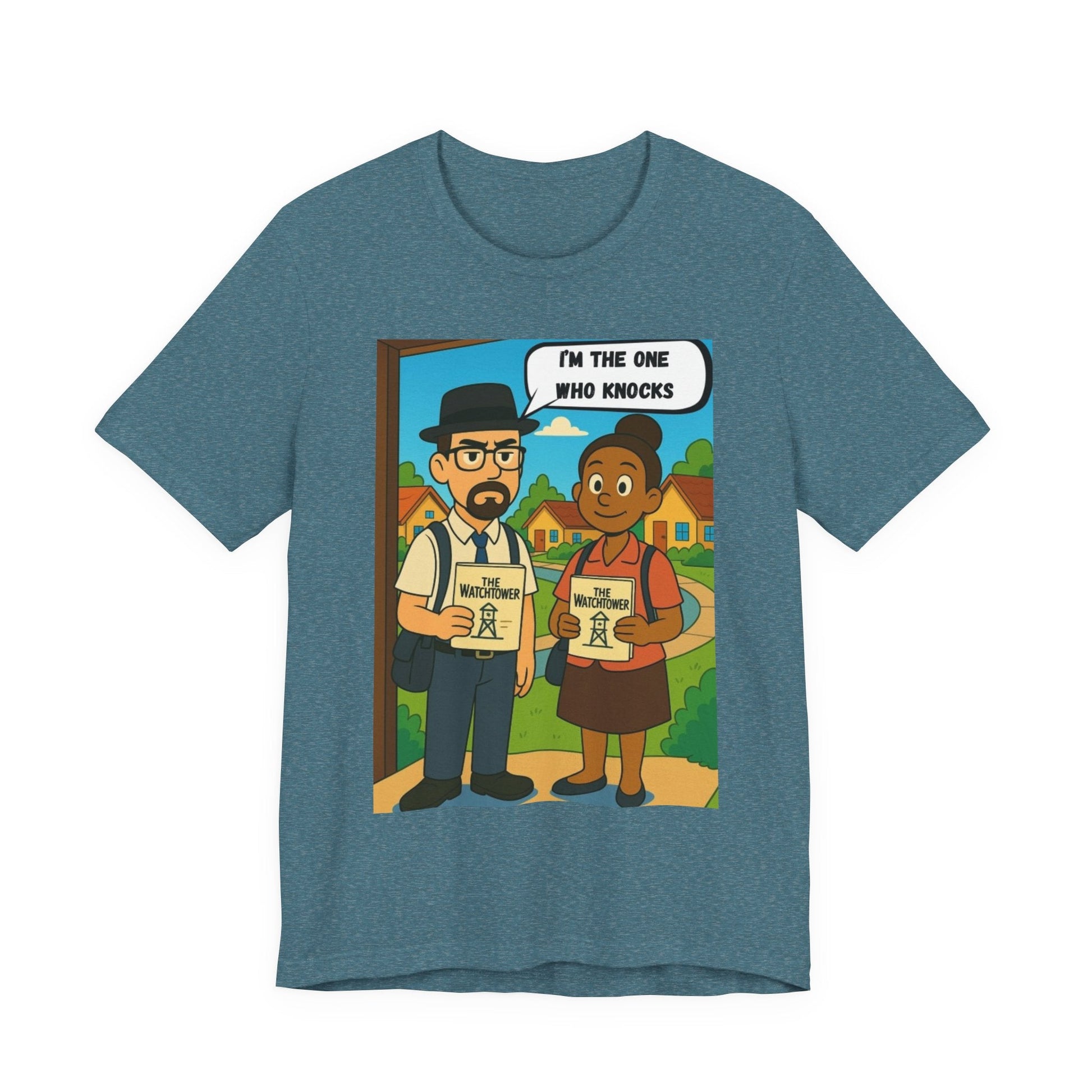 Breaking Bad Parody Tee | Satirical Jehovah’s Witness Mashup Shirt | Unisex Dark Humor Shirt