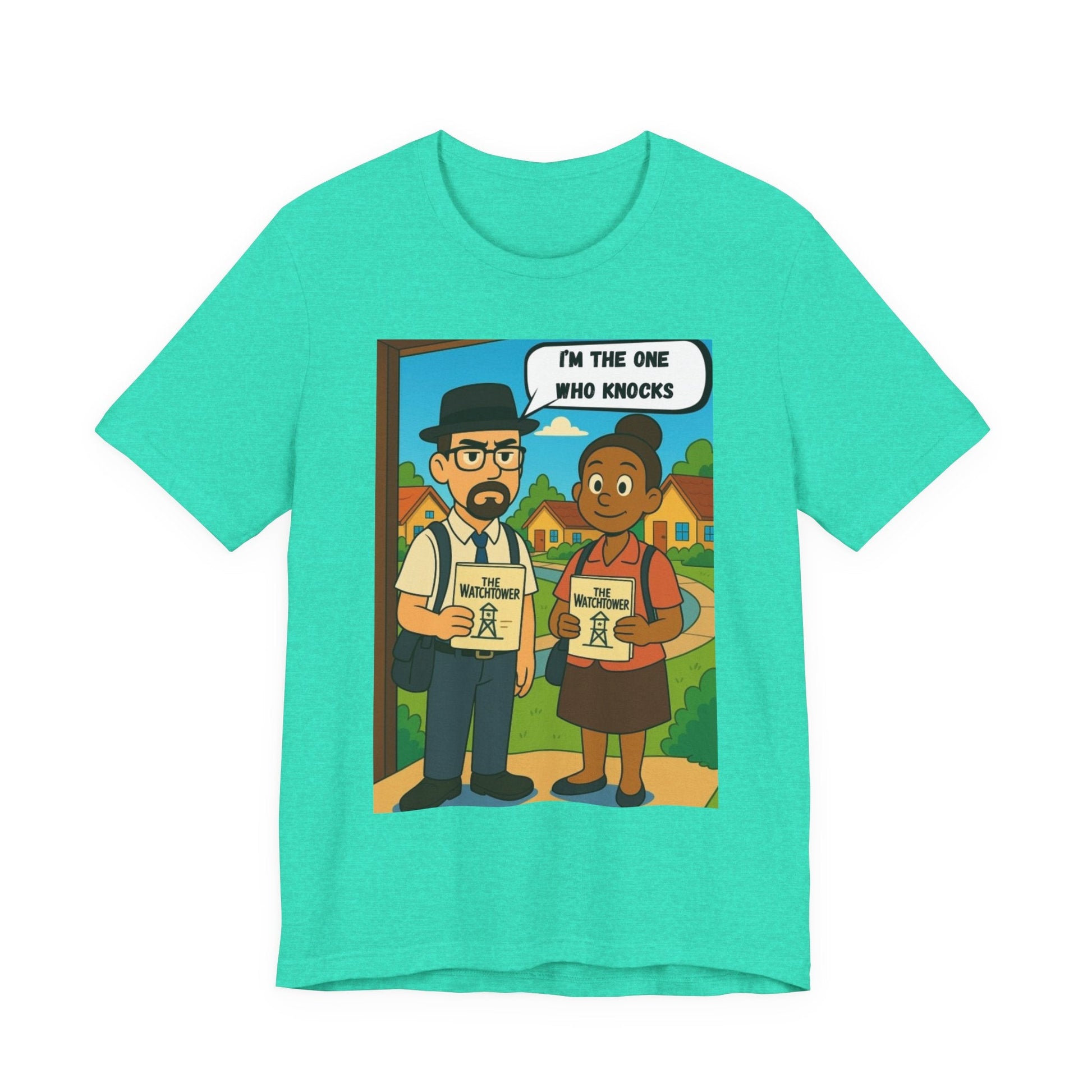 Breaking Bad Parody Tee | Satirical Jehovah’s Witness Mashup Shirt | Unisex Dark Humor Shirt