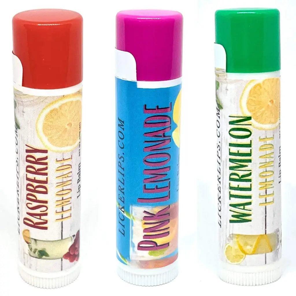 #Natural nut free lip balm# - #Lick 'er Lips Lip Balm#Lemonade Flavors Lip Balm Pack