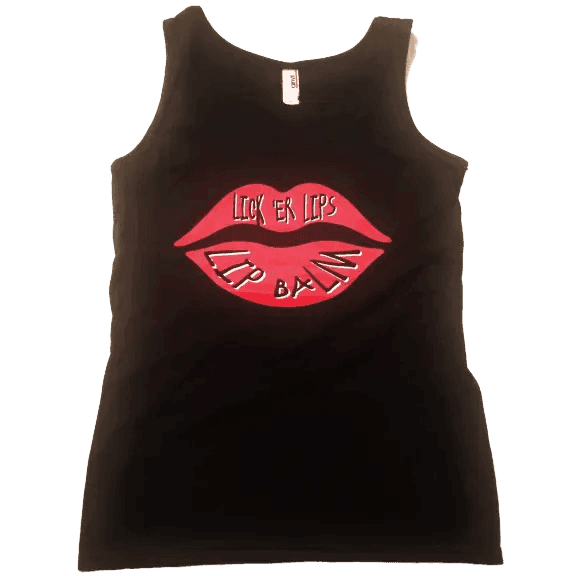 Natural nut free lip balm - Lick 'er Lips Lip BalmLickerlips Black Tank Top