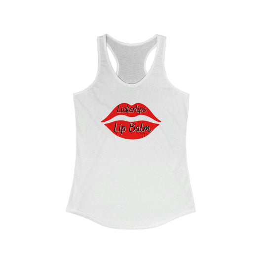 #Natural nut free lip balm# - #Lick 'er Lips Lip Balm#Lickerlips Lip Balm Logo Tank Women's Ideal Racerback