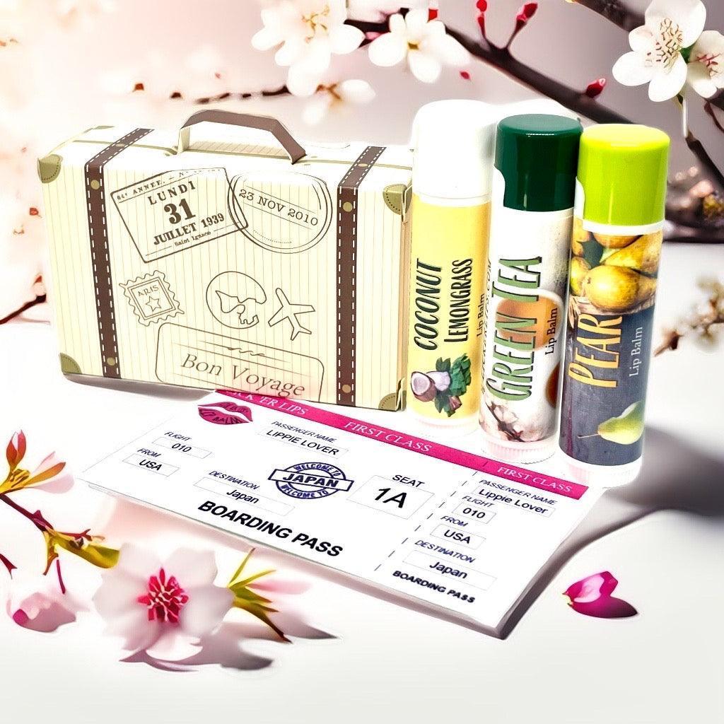 Lickerlips Lip Balm Passports | Country Flavor Themes - Naturally Sweetned