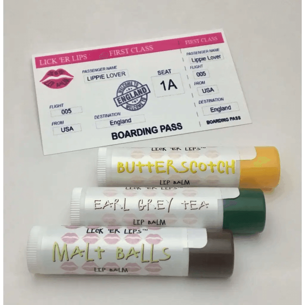 Lickerlips Lip Balm Passports | Country Flavor Themes - Naturally Sweetned