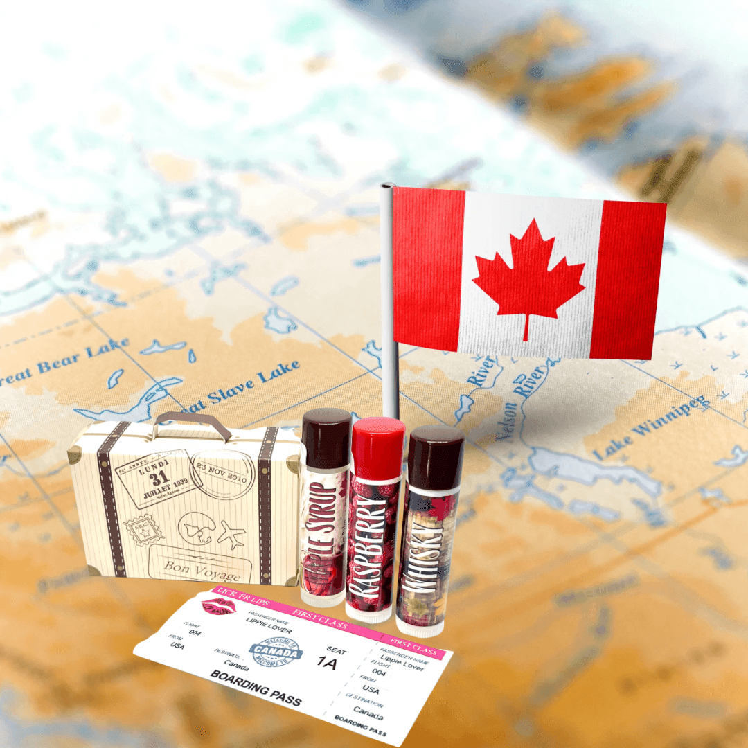 Lickerlips Lip Balm Passports | Country Flavor Themes - Naturally Sweetned