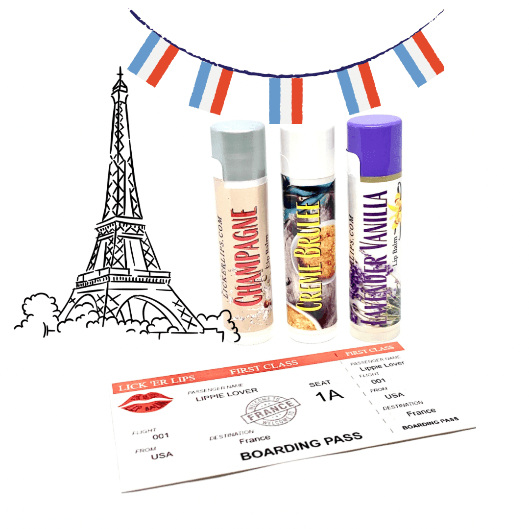 Lickerlips Lip Balm Passports | Country Flavor Themes - Naturally Sweetned