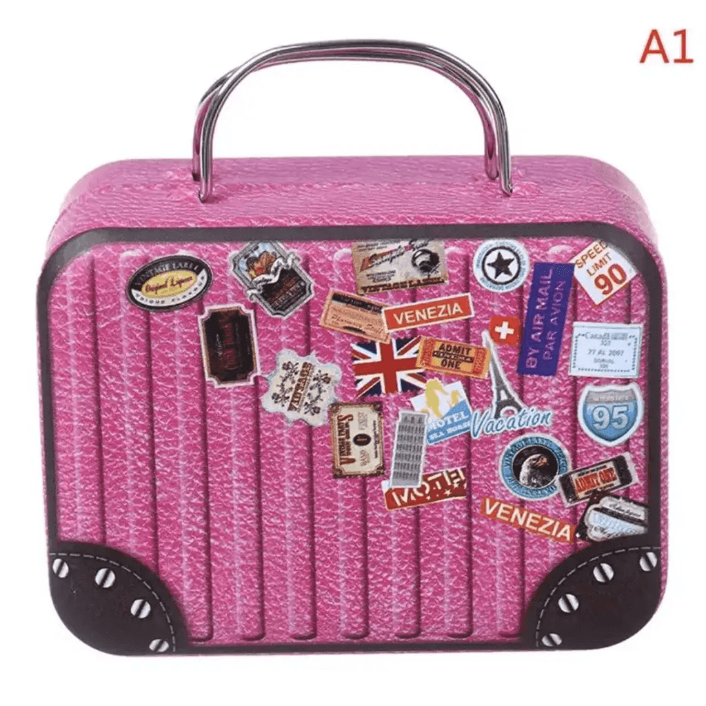 Lip Balm Holder - Retro Suitcase