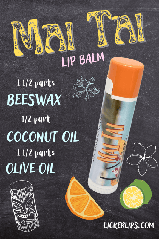 #Natural nut free lip balm# - #Lick 'er Lips Lip Balm#Mai Tai Lip Balm