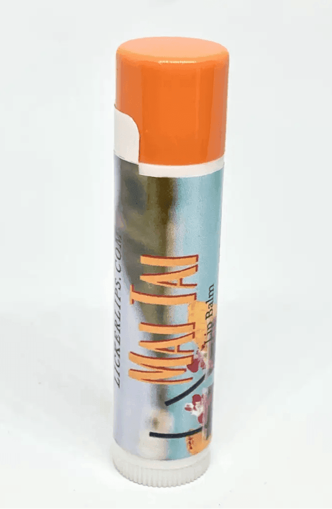 Natural nut free lip balm - Lick 'er Lips Lip BalmMai Tai Lip Balm - Handmade Cocktail Inspired Lip Care