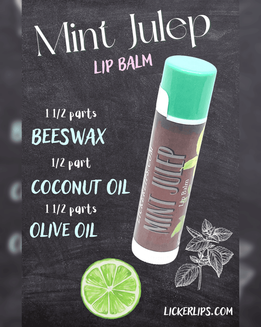 Natural nut free lip balm - Lick 'er Lips Lip BalmMint Julep Lip Balm