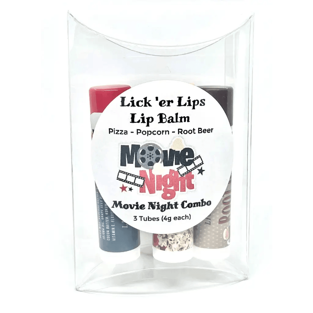 #Natural nut free lip balm# - #Lick 'er Lips Lip Balm#Movie Night Lip Balm Pack