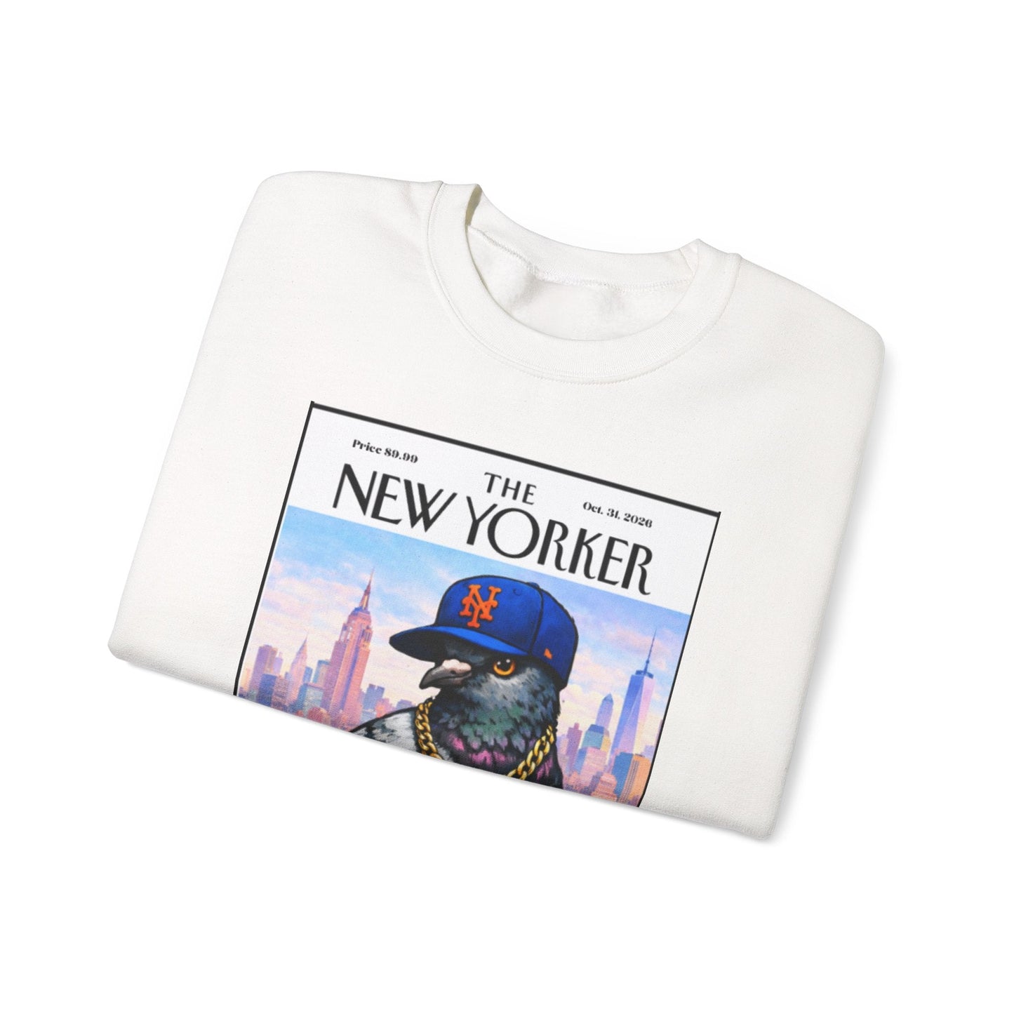 New York Pigeon Mets Crewneck Sweatshirt – NYC Street-Style Graphic