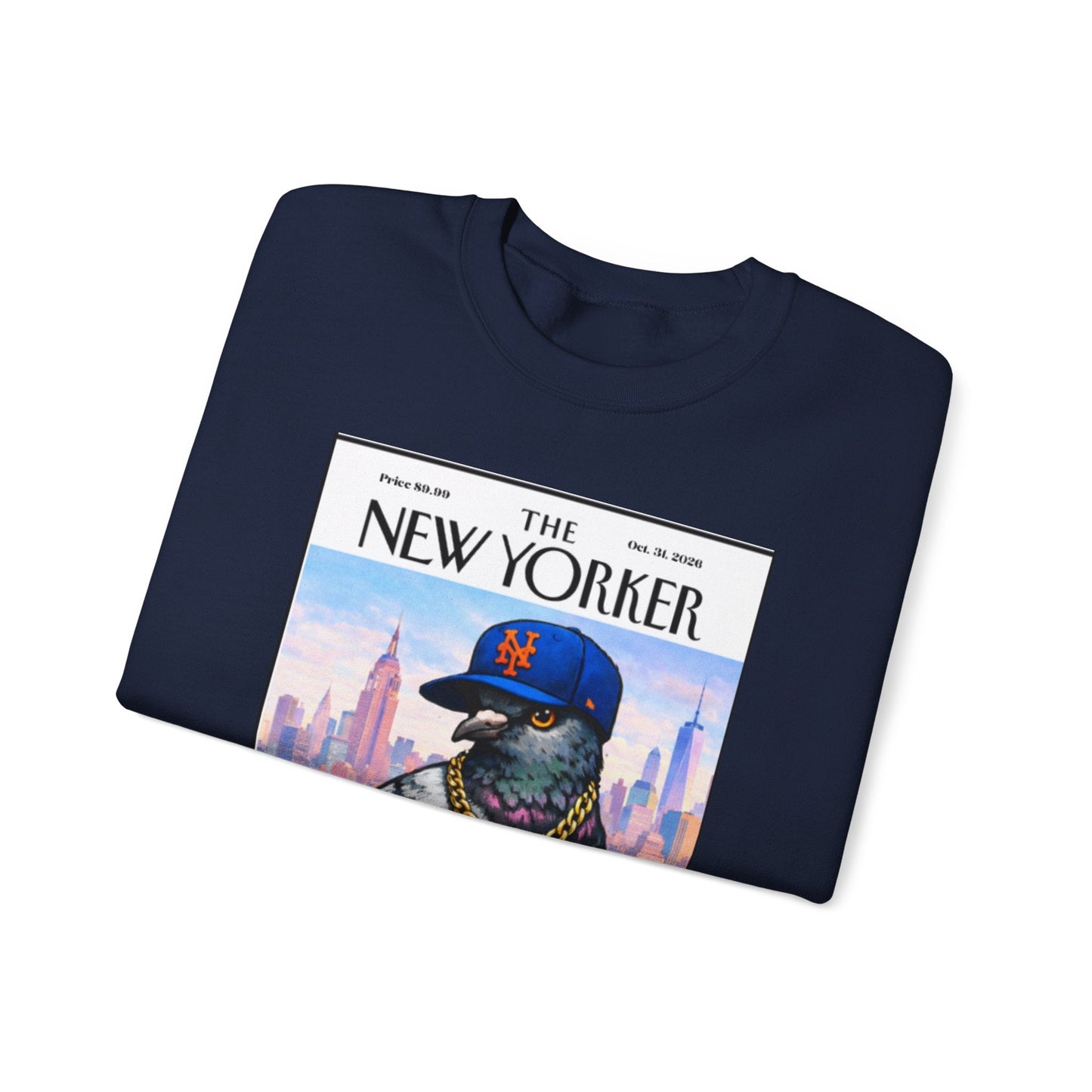 New York Pigeon Mets Crewneck Sweatshirt – NYC Street-Style Graphic