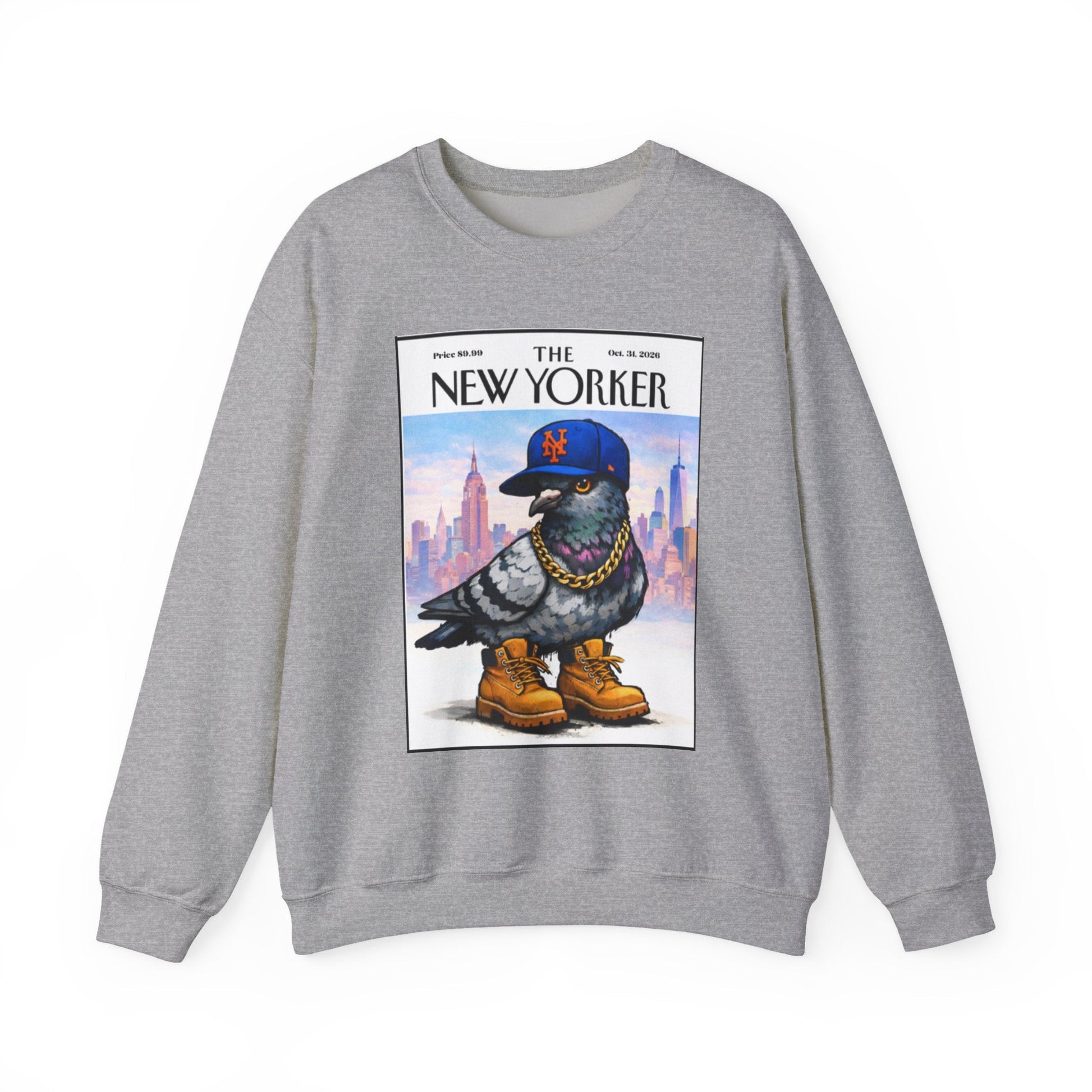 New York Pigeon Mets Crewneck Sweatshirt – NYC Street-Style Graphic