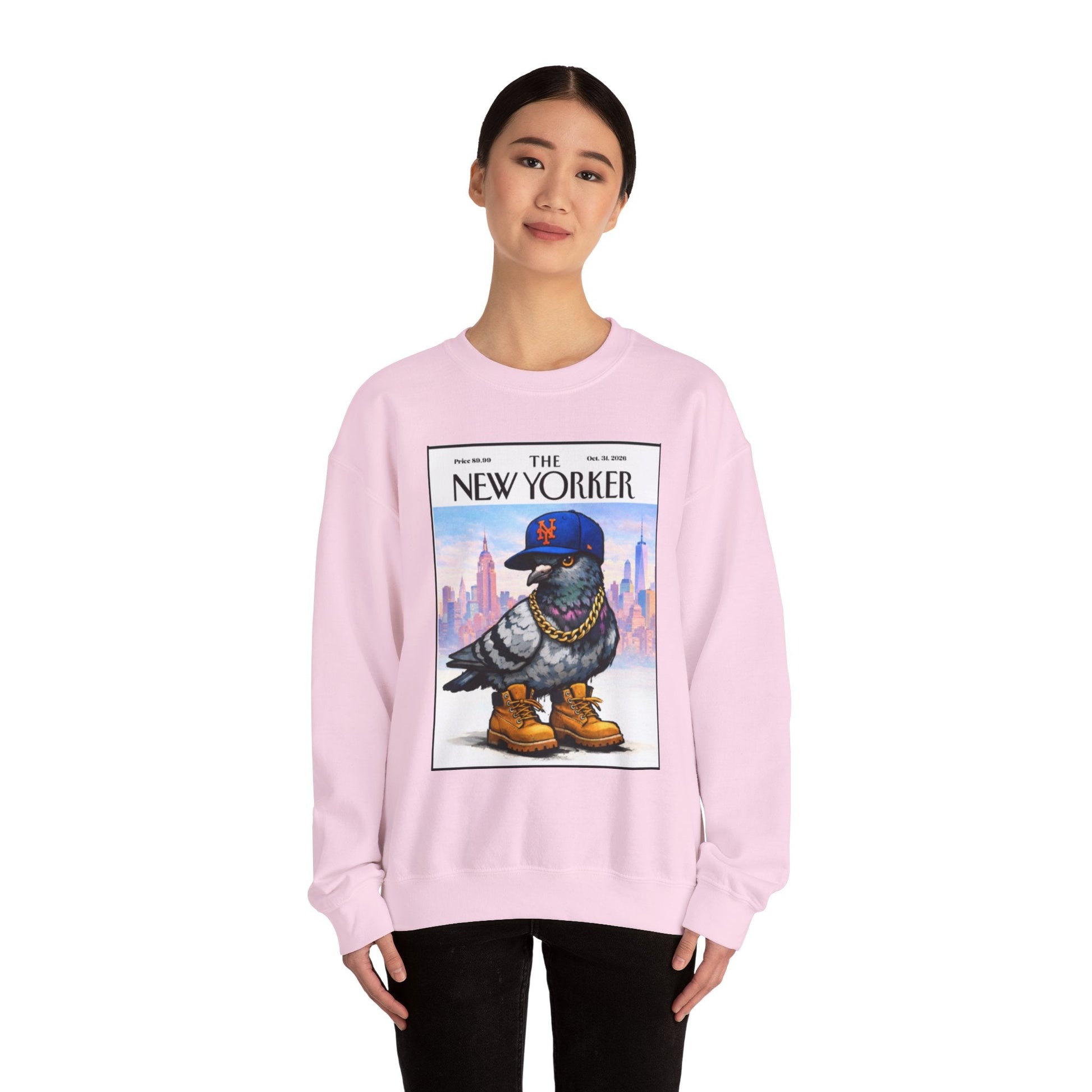 New York Pigeon Mets Crewneck Sweatshirt – NYC Street-Style Graphic