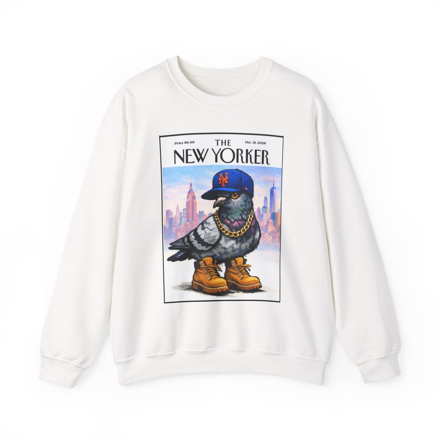 New York Pigeon Mets Crewneck Sweatshirt – NYC Street-Style Graphic