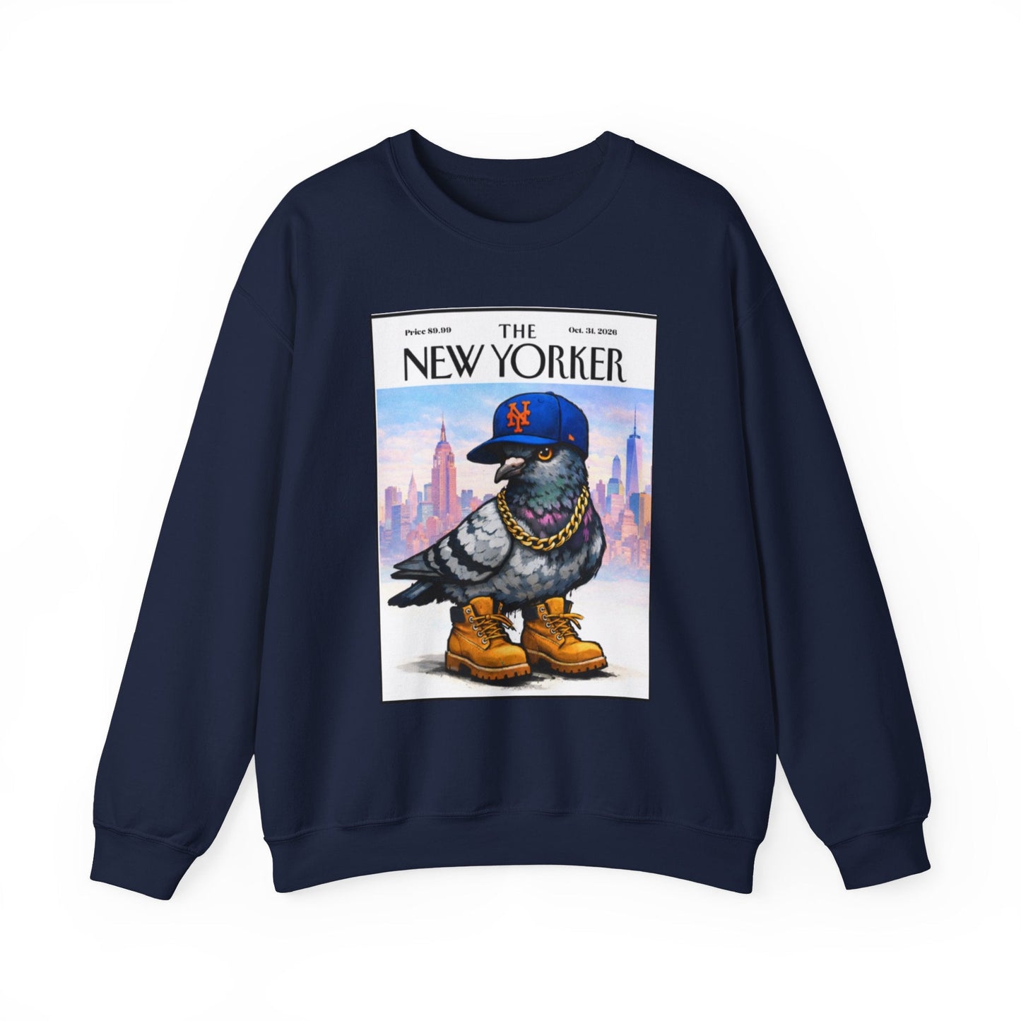 New York Pigeon Mets Crewneck Sweatshirt – NYC Street-Style Graphic