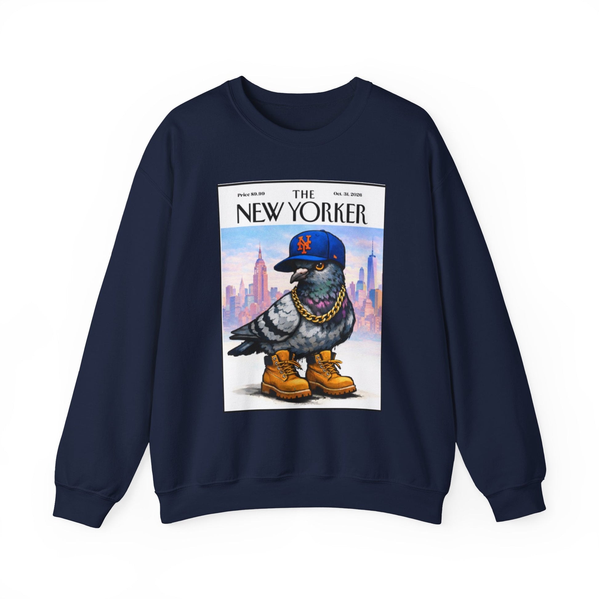 New York Pigeon Mets Crewneck Sweatshirt – NYC Street-Style Graphic