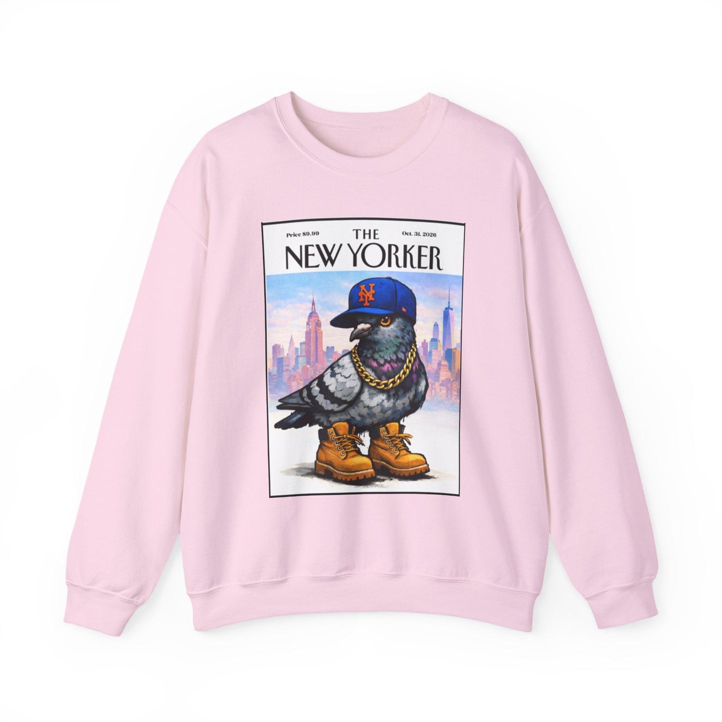 New York Pigeon Mets Crewneck Sweatshirt – NYC Street-Style Graphic