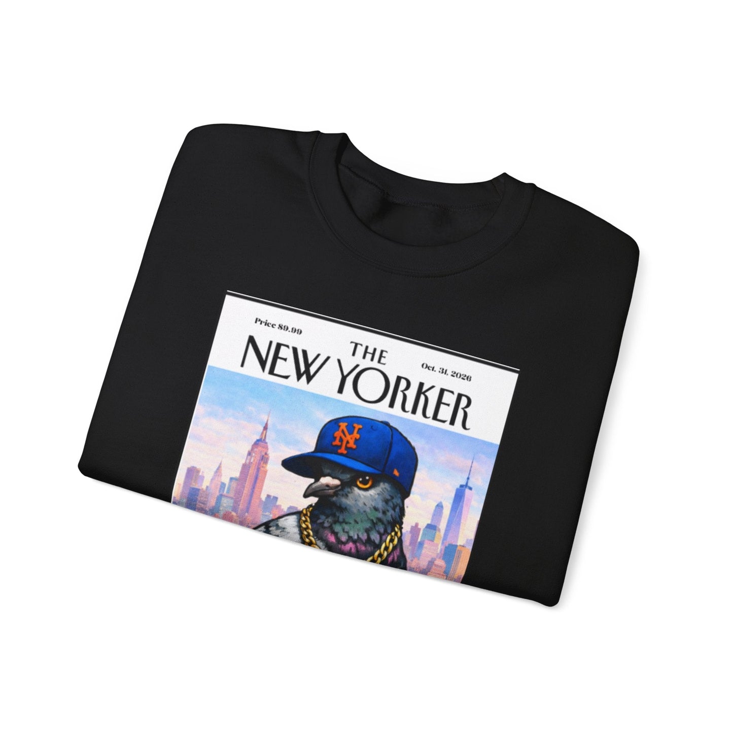 New York Pigeon Mets Crewneck Sweatshirt – NYC Street-Style Graphic