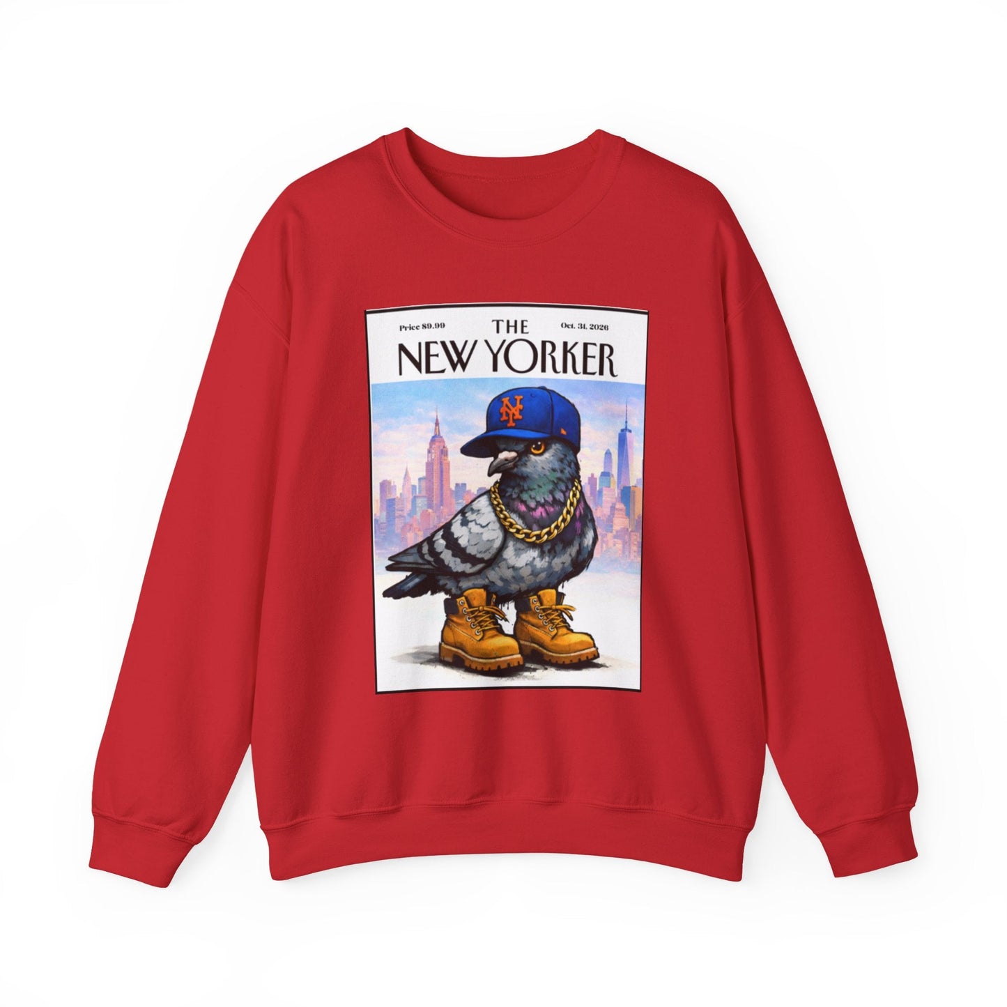 New York Pigeon Mets Crewneck Sweatshirt – NYC Street-Style Graphic