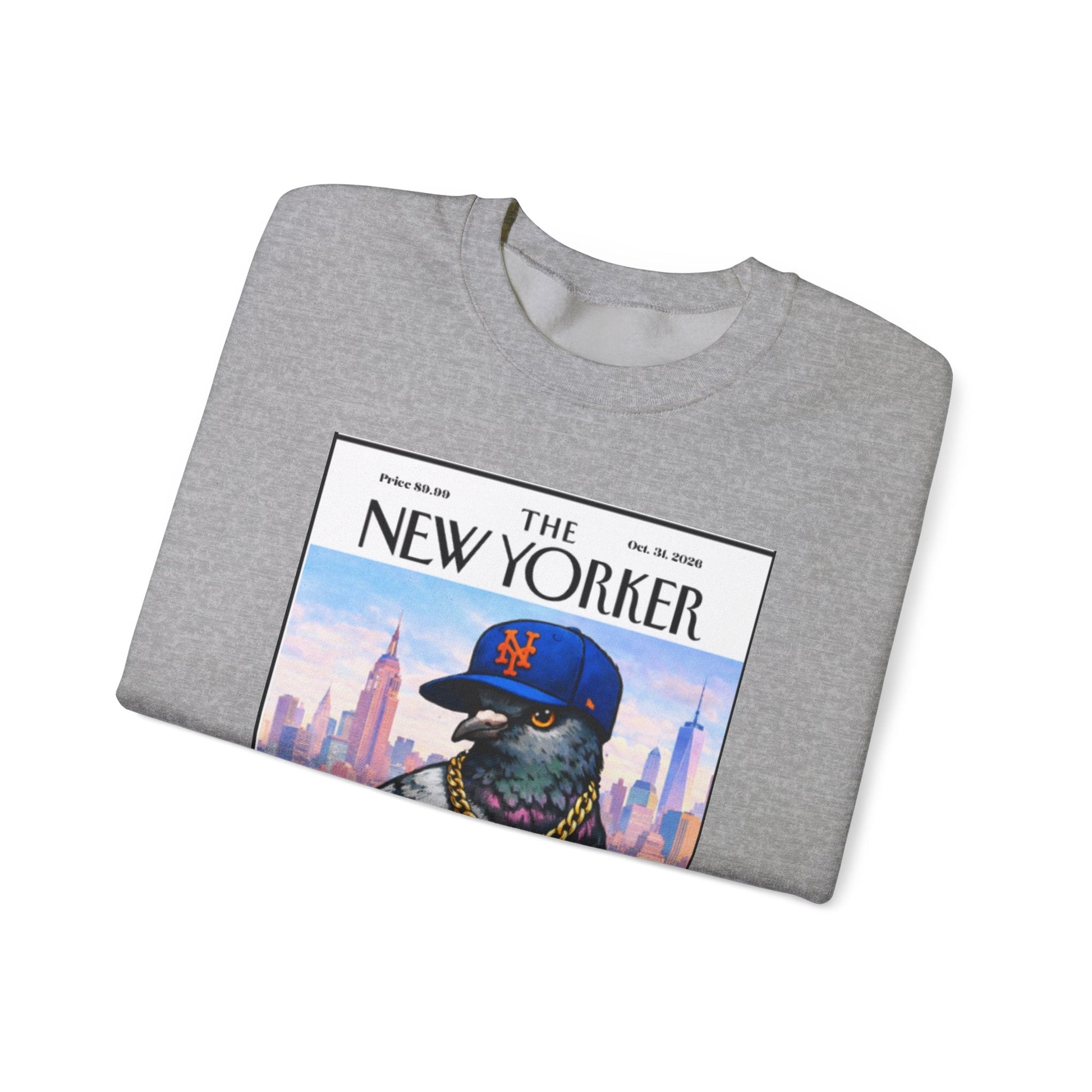 New York Pigeon Mets Crewneck Sweatshirt – NYC Street-Style Graphic