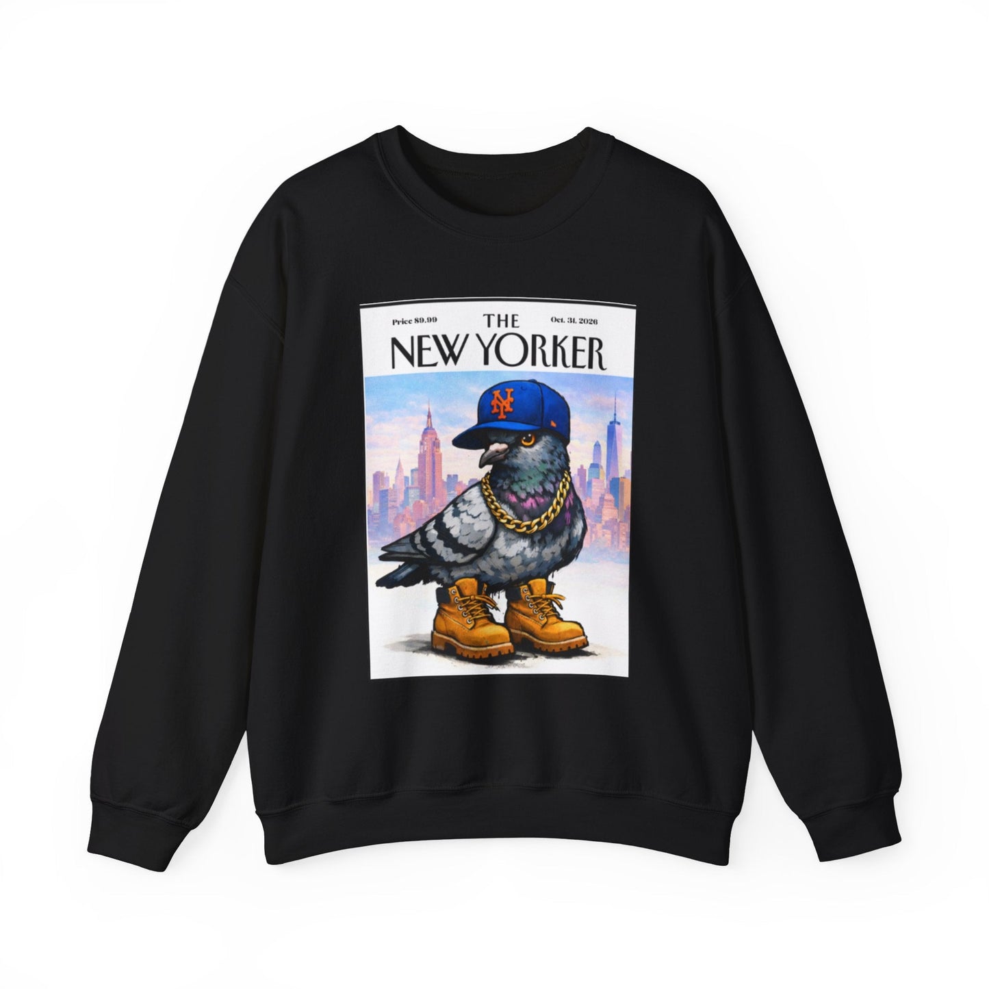 New York Pigeon Mets Crewneck Sweatshirt – NYC Street-Style Graphic