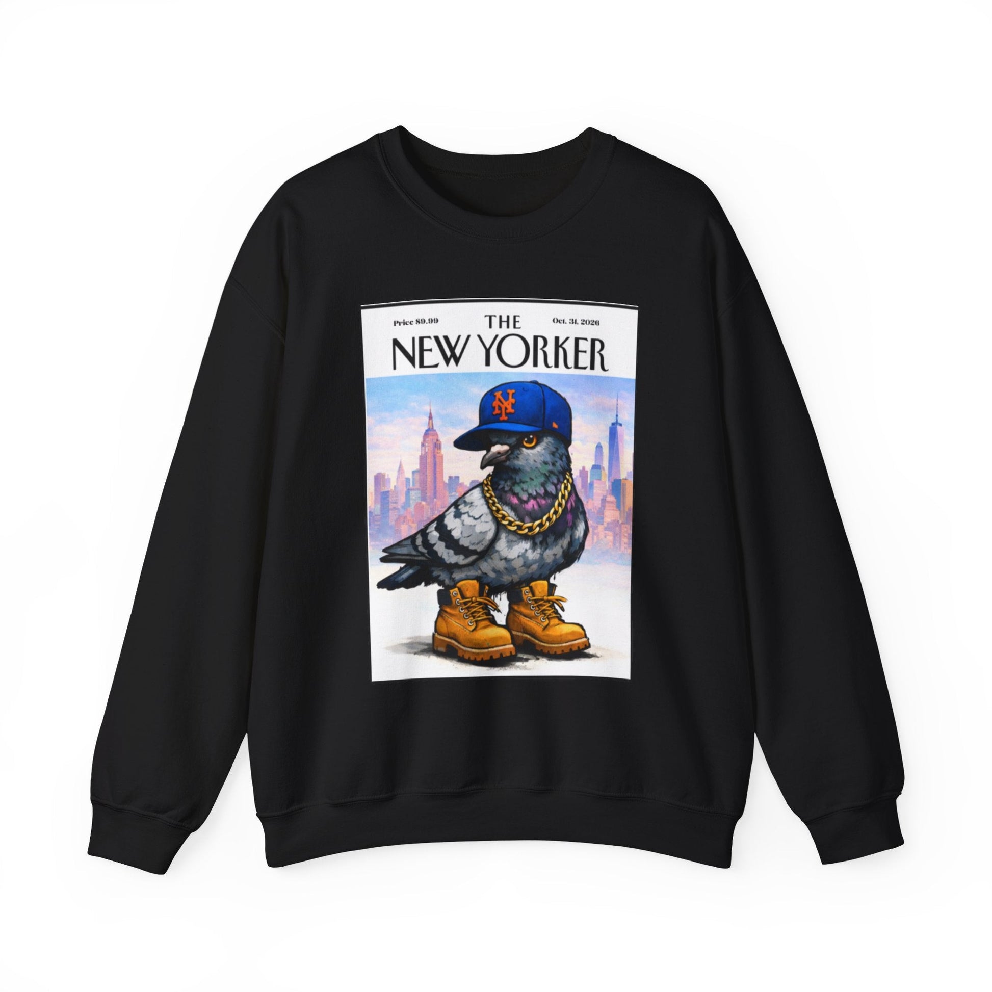 New York Pigeon Mets Crewneck Sweatshirt – NYC Street-Style Graphic