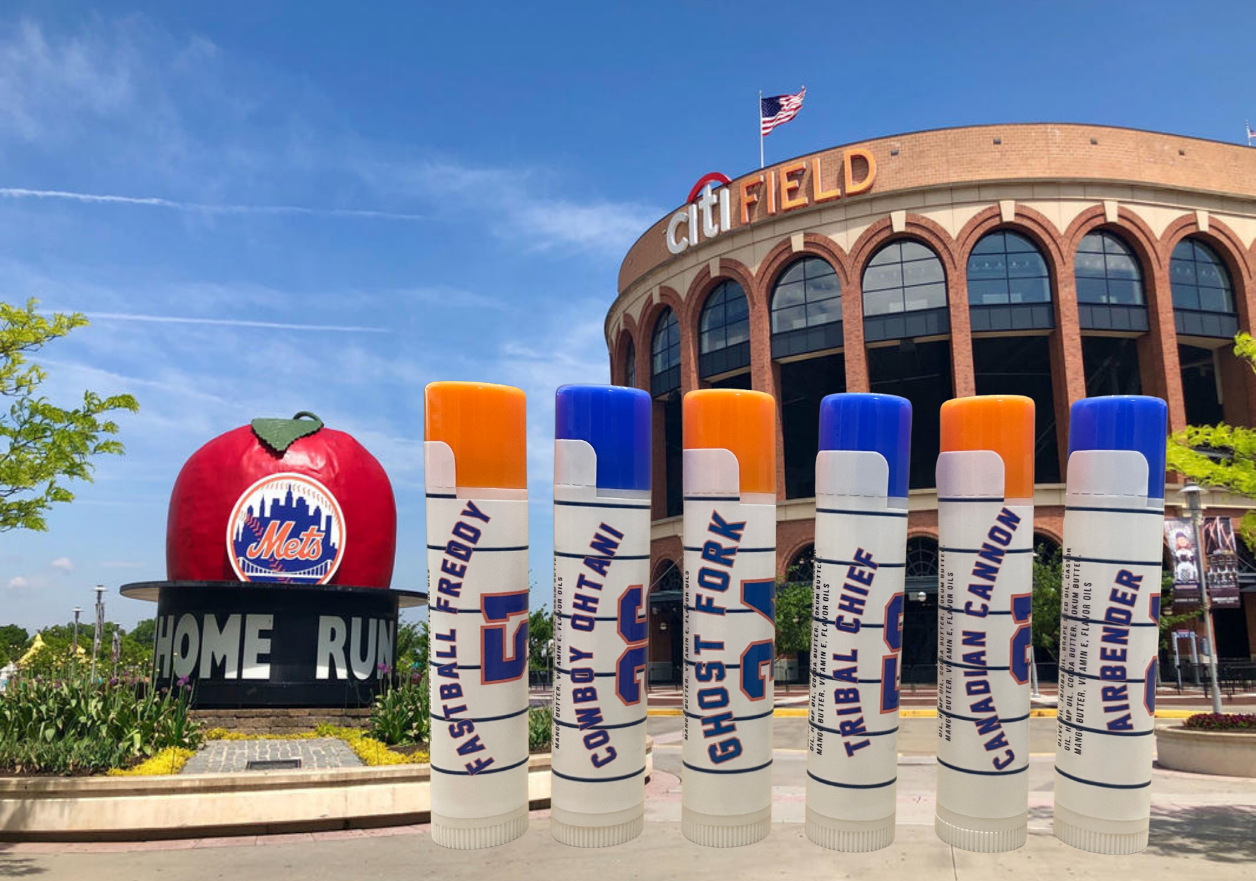 Lick 'er Lips Lip BalmNY Mets Lip Balm Set | Mets Gifts | Miracle Mets | Stocking Stuffers - Baseball gift